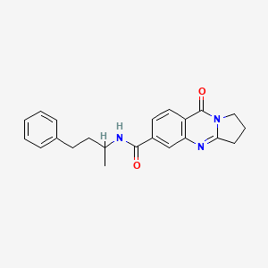 molecular formula C22H23N3O2 B4511634 N-(1-methyl-3-phenylpropyl)-9-oxo-1,2,3,9-tetrahydropyrrolo[2,1-b]quinazoline-6-carboxamide 