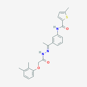 molecular formula C24H25N3O3S B451164 N-{3-[(1E)-1-{2-[(2,3-dimethylphenoxy)acetyl]hydrazinylidene}ethyl]phenyl}-5-methylthiophene-2-carboxamide 