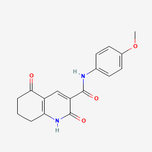 molecular formula C17H16N2O4 B4511641 N-(4-methoxyphenyl)-2,5-dioxo-1,2,5,6,7,8-hexahydro-3-quinolinecarboxamide 