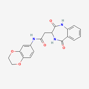 N-(2,3-dihydro-1,4-benzodioxin-6-yl)-2-(2,5-dioxo-2,3,4,5-tetrahydro-1H-1,4-benzodiazepin-3-yl)acetamide