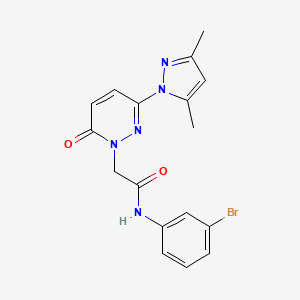 molecular formula C17H16BrN5O2 B4511654 N-(3-bromophenyl)-2-[3-(3,5-dimethyl-1H-pyrazol-1-yl)-6-oxo-1(6H)-pyridazinyl]acetamide 