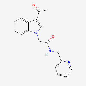 molecular formula C18H17N3O2 B4511661 2-(3-acetyl-1H-indol-1-yl)-N-(2-pyridinylmethyl)acetamide 