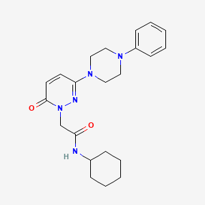 N-cyclohexyl-2-[6-oxo-3-(4-phenyl-1-piperazinyl)-1(6H)-pyridazinyl]acetamide