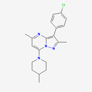 3-(4-chlorophenyl)-2,5-dimethyl-7-(4-methyl-1-piperidinyl)pyrazolo[1,5-a]pyrimidine