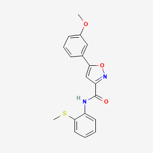 molecular formula C18H16N2O3S B4511677 5-(3-methoxyphenyl)-N-[2-(methylthio)phenyl]-3-isoxazolecarboxamide 