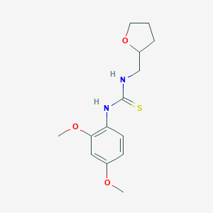 molecular formula C14H20N2O3S B451168 N-(2,4-dimethoxyphenyl)-N'-(tetrahydro-2-furanylmethyl)thiourea 