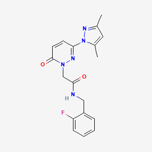 2-[3-(3,5-dimethyl-1H-pyrazol-1-yl)-6-oxo-1(6H)-pyridazinyl]-N-(2-fluorobenzyl)acetamide