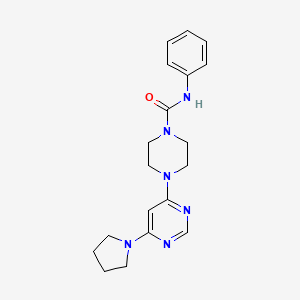 N-phenyl-4-[6-(1-pyrrolidinyl)-4-pyrimidinyl]-1-piperazinecarboxamide