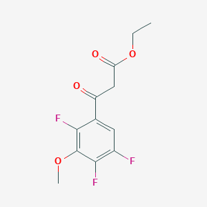 molecular formula C12H11F3O4 B045117 3-氧代-3-(2,4,5-三氟-3-甲氧基苯基)丙酸乙酯 CAS No. 112811-68-4