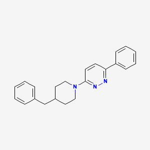 molecular formula C22H23N3 B4511701 3-(4-benzyl-1-piperidinyl)-6-phenylpyridazine 