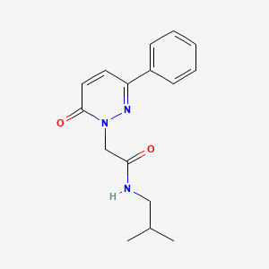 molecular formula C16H19N3O2 B4511713 N-isobutyl-2-(6-oxo-3-phenyl-1(6H)-pyridazinyl)acetamide 
