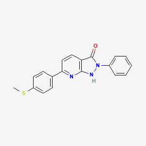 6-[4-(methylthio)phenyl]-2-phenyl-1,2-dihydro-3H-pyrazolo[3,4-b]pyridin-3-one