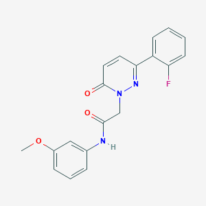 molecular formula C19H16FN3O3 B4511739 2-[3-(2-fluorophenyl)-6-oxo-1(6H)-pyridazinyl]-N-(3-methoxyphenyl)acetamide 