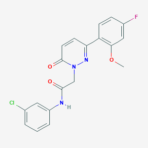 molecular formula C19H15ClFN3O3 B4511741 N-(3-chlorophenyl)-2-[3-(4-fluoro-2-methoxyphenyl)-6-oxo-1(6H)-pyridazinyl]acetamide 