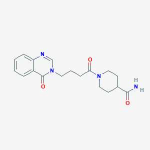 molecular formula C18H22N4O3 B4511751 1-[4-(4-oxo-3(4H)-quinazolinyl)butanoyl]-4-piperidinecarboxamide 