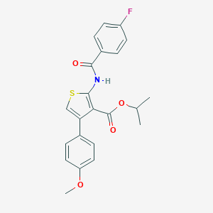 Isopropyl 2-[(4-fluorobenzoyl)amino]-4-(4-methoxyphenyl)-3-thiophenecarboxylate