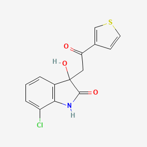 7-chloro-3-hydroxy-3-[2-oxo-2-(3-thienyl)ethyl]-1,3-dihydro-2H-indol-2-one