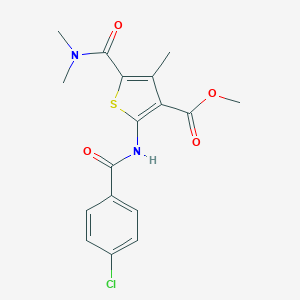 Methyl 2-[(4-chlorobenzoyl)amino]-5-[(dimethylamino)carbonyl]-4-methyl-3-thiophenecarboxylate
