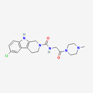 molecular formula C19H24ClN5O2 B4511849 6-chloro-N-[2-(4-methyl-1-piperazinyl)-2-oxoethyl]-1,3,4,9-tetrahydro-2H-beta-carboline-2-carboxamide 