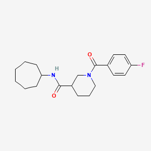 N-cycloheptyl-1-(4-fluorobenzoyl)-3-piperidinecarboxamide