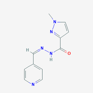 molecular formula C11H11N5O B451189 1-methyl-N'-[(Z)-pyridin-4-ylmethylidene]-1H-pyrazole-3-carbohydrazide 