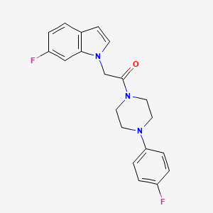 6-fluoro-1-{2-[4-(4-fluorophenyl)-1-piperazinyl]-2-oxoethyl}-1H-indole