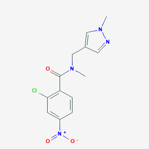 2-chloro-4-nitro-N-methyl-N-[(1-methyl-1H-pyrazol-4-yl)methyl]benzamide