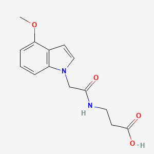 molecular formula C14H16N2O4 B4511935 N-[(4-methoxy-1H-indol-1-yl)acetyl]-beta-alanine 