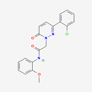 molecular formula C19H16ClN3O3 B4511943 2-[3-(2-chlorophenyl)-6-oxo-1(6H)-pyridazinyl]-N-(2-methoxyphenyl)acetamide 