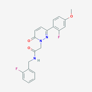 molecular formula C20H17F2N3O3 B4511949 N-(2-fluorobenzyl)-2-[3-(2-fluoro-4-methoxyphenyl)-6-oxo-1(6H)-pyridazinyl]acetamide 