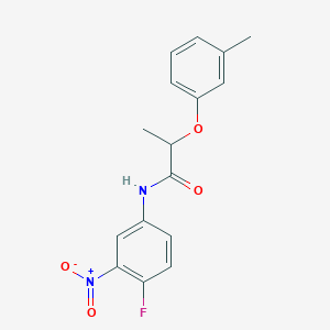 molecular formula C16H15FN2O4 B451196 N-(4-fluoro-3-nitrophenyl)-2-(3-methylphenoxy)propanamide 