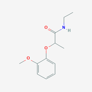 molecular formula C12H17NO3 B4511960 N-ethyl-2-(2-methoxyphenoxy)propanamide 