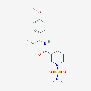 molecular formula C18H29N3O4S B4511971 1-[(dimethylamino)sulfonyl]-N-[1-(4-methoxyphenyl)propyl]-3-piperidinecarboxamide 