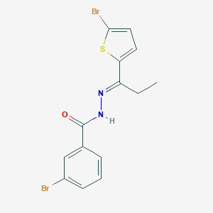 molecular formula C14H12Br2N2OS B451198 3-bromo-N'-[1-(5-bromo-2-thienyl)propylidene]benzohydrazide 
