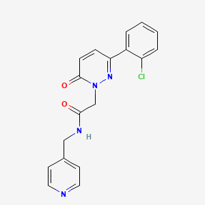 molecular formula C18H15ClN4O2 B4511987 2-[3-(2-chlorophenyl)-6-oxo-1(6H)-pyridazinyl]-N-(4-pyridinylmethyl)acetamide 