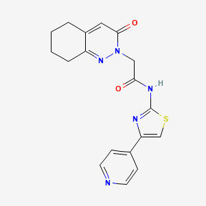 molecular formula C18H17N5O2S B4512004 2-(3-oxo-5,6,7,8-tetrahydro-2(3H)-cinnolinyl)-N-[4-(4-pyridinyl)-1,3-thiazol-2-yl]acetamide 