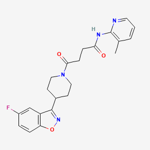 molecular formula C22H23FN4O3 B4512006 4-[4-(5-fluoro-1,2-benzisoxazol-3-yl)-1-piperidinyl]-N-(3-methyl-2-pyridinyl)-4-oxobutanamide 