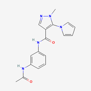 N-[3-(acetylamino)phenyl]-1-methyl-5-(1H-pyrrol-1-yl)-1H-pyrazole-4-carboxamide