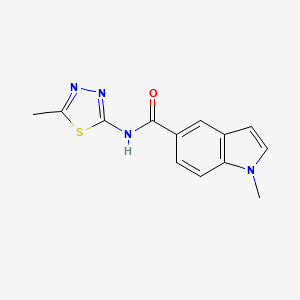 molecular formula C13H12N4OS B4512030 1-methyl-N-(5-methyl-1,3,4-thiadiazol-2-yl)-1H-indole-5-carboxamide 
