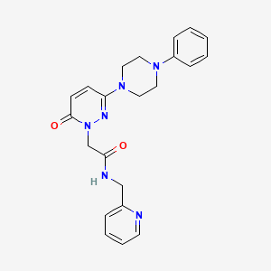 2-[6-oxo-3-(4-phenyl-1-piperazinyl)-1(6H)-pyridazinyl]-N-(2-pyridinylmethyl)acetamide