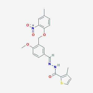 N'-[3-({2-nitro-4-methylphenoxy}methyl)-4-methoxybenzylidene]-3-methyl-2-thiophenecarbohydrazide