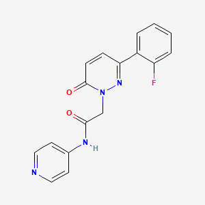 molecular formula C17H13FN4O2 B4512050 2-[3-(2-fluorophenyl)-6-oxo-1(6H)-pyridazinyl]-N-4-pyridinylacetamide 