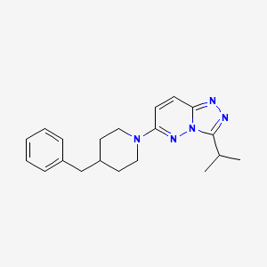 molecular formula C20H25N5 B4512055 6-(4-benzyl-1-piperidinyl)-3-isopropyl[1,2,4]triazolo[4,3-b]pyridazine 