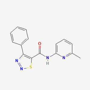 molecular formula C15H12N4OS B4512065 N-(6-methyl-2-pyridinyl)-4-phenyl-1,2,3-thiadiazole-5-carboxamide 