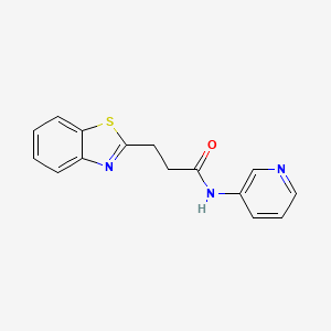 molecular formula C15H13N3OS B4512081 3-(1,3-benzothiazol-2-yl)-N-3-pyridinylpropanamide 