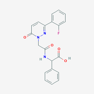 molecular formula C20H16FN3O4 B4512095 ({[3-(2-fluorophenyl)-6-oxo-1(6H)-pyridazinyl]acetyl}amino)(phenyl)acetic acid 