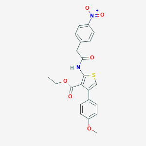 Ethyl 2-[({4-nitrophenyl}acetyl)amino]-4-(4-methoxyphenyl)-3-thiophenecarboxylate