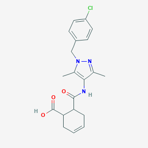 6-{[1-(4-chlorobenzyl)-3,5-dimethyl-1H-pyrazol-4-yl]carbamoyl}cyclohex-3-ene-1-carboxylic acid