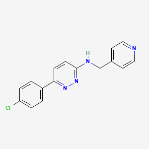 molecular formula C16H13ClN4 B4512131 6-(4-chlorophenyl)-N-(4-pyridinylmethyl)-3-pyridazinamine 