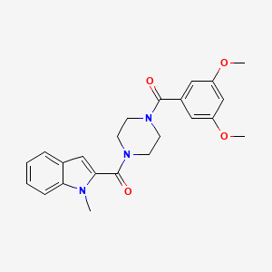 molecular formula C23H25N3O4 B4512154 2-{[4-(3,5-dimethoxybenzoyl)-1-piperazinyl]carbonyl}-1-methyl-1H-indole 